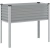 Odlingslåda grå stål vidaXL 100 x 41 x 90 cm – miniatyr 6