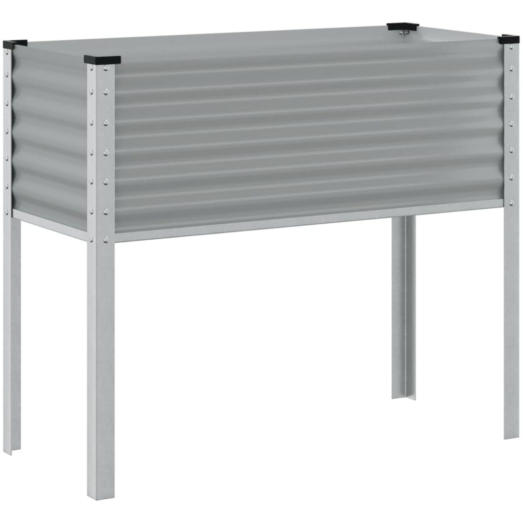 Odlingslåda grå stål vidaXL 100 x 41 x 90 cm – bild 6