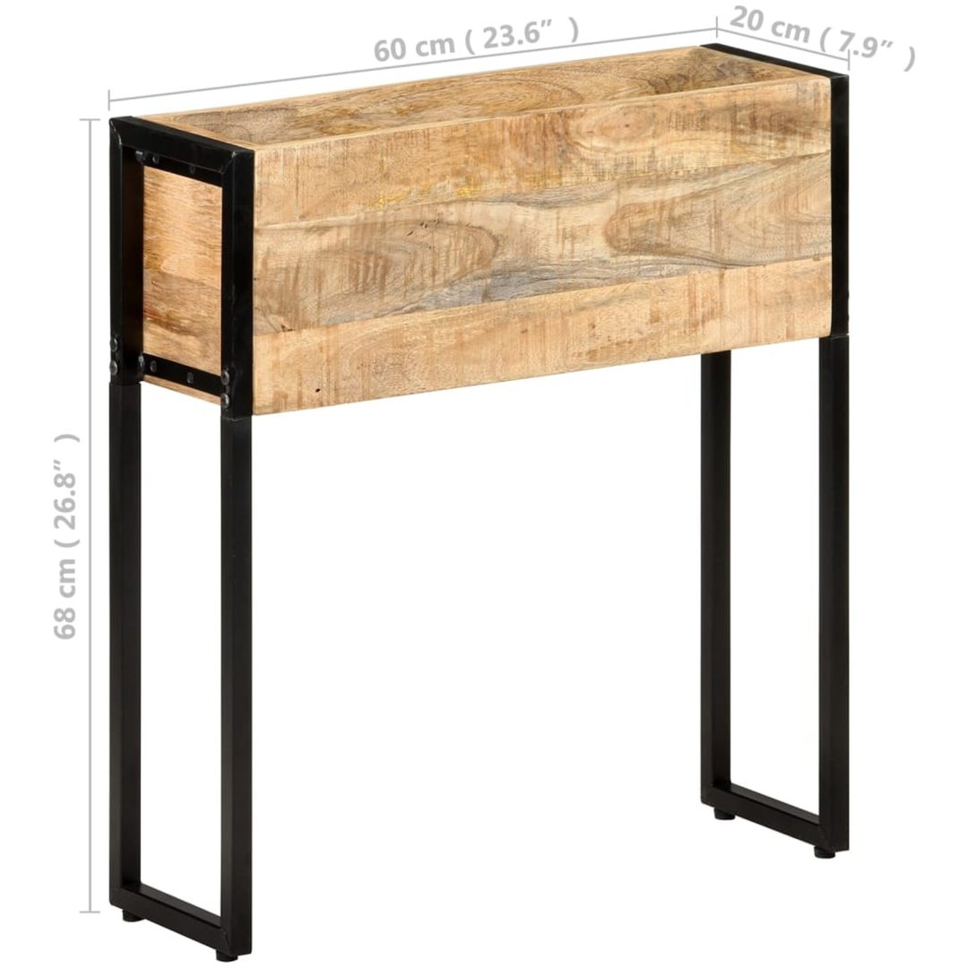 Odlingslåda grovt mangoträ vidaXL 60 x 20 x 68 cm – bild 8