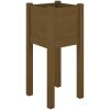 Odlingslåda honungsbrun 31x31x70 cm massiv furu vidaXL – miniatyr 2