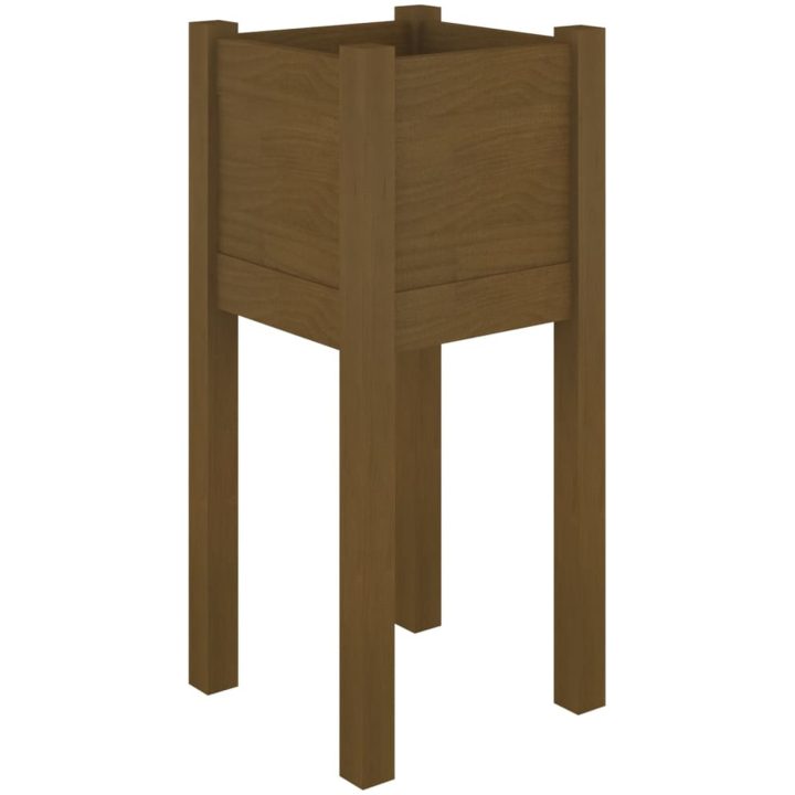 Odlingslåda honungsbrun 31x31x70 cm massiv furu vidaXL – bild 2
