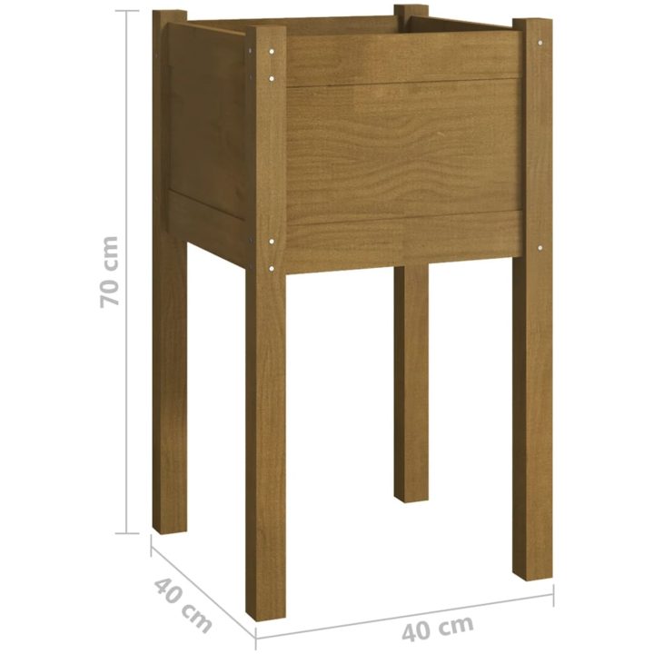 Odlingslåda honungsbrun 40x40x70 cm massiv furu vidaXL – bild 7