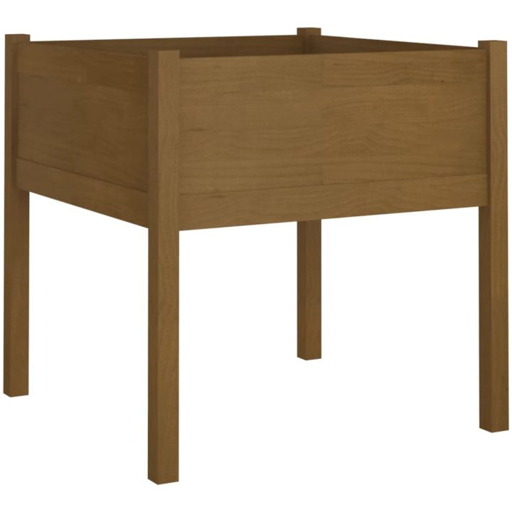Odlingslåda honungsbrun 70x70x70 cm massiv furu vidaXL – bild 2