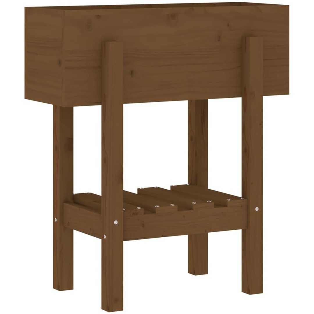 Odlingslåda honungsbrun massiv furu vidaXL 62 x 30 x 69 cm – bild 2