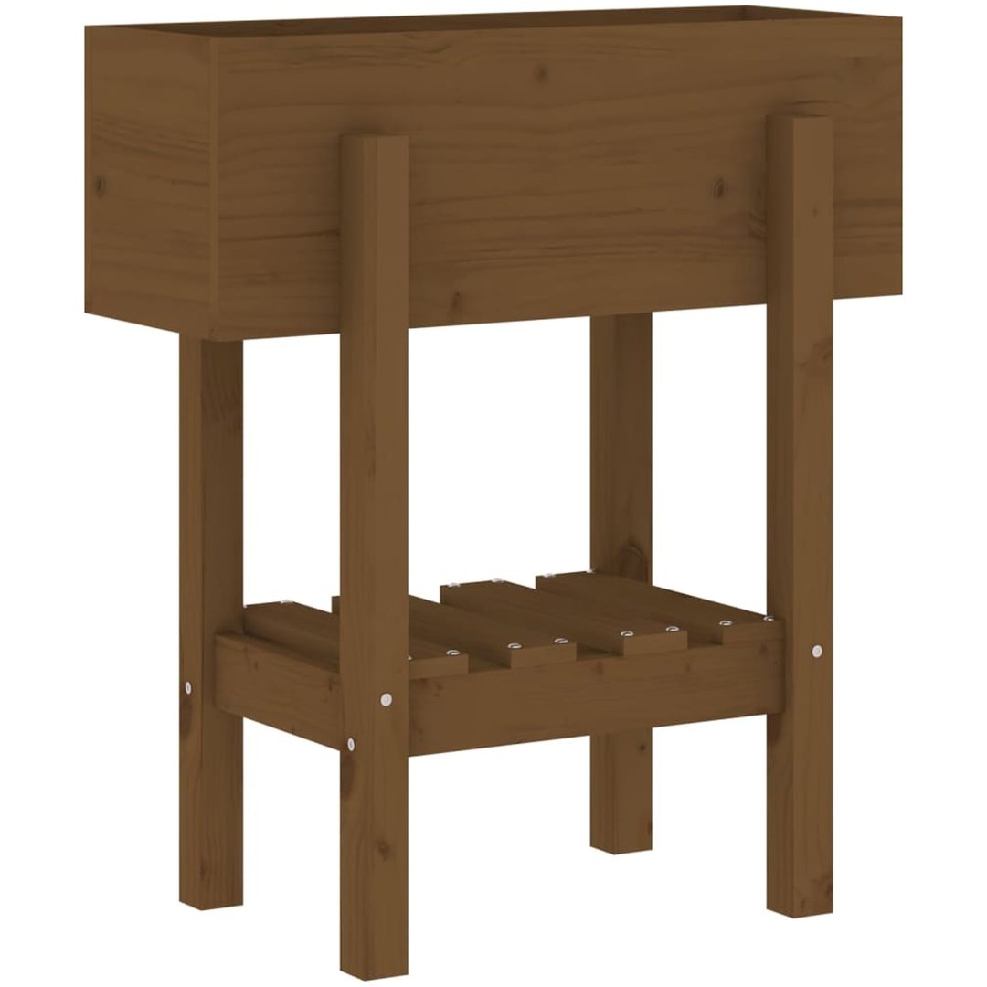 Odlingslåda honungsbrun massiv furu vidaXL 62 x 30 x 69 cm – bild 4