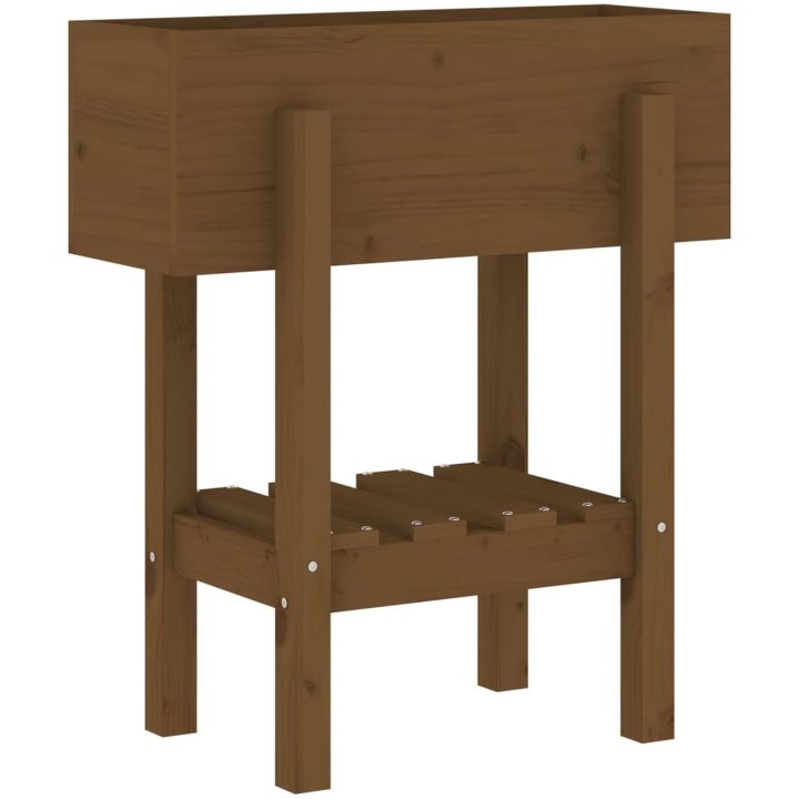 Odlingslåda honungsbrun massiv furu vidaXL 62 x 30 x 69 cm – bild 4