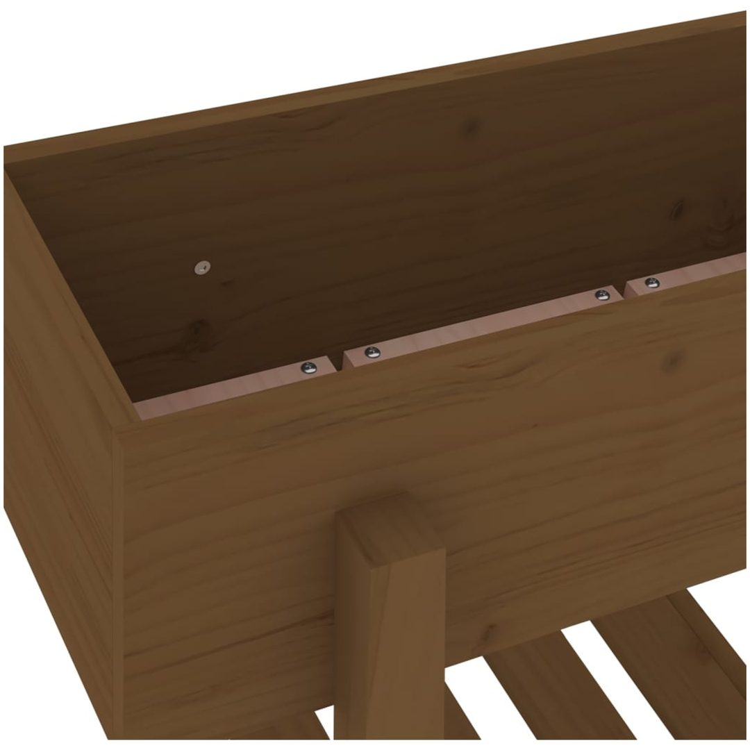 Odlingslåda honungsbrun massiv furu vidaXL 62 x 30 x 69 cm – bild 7