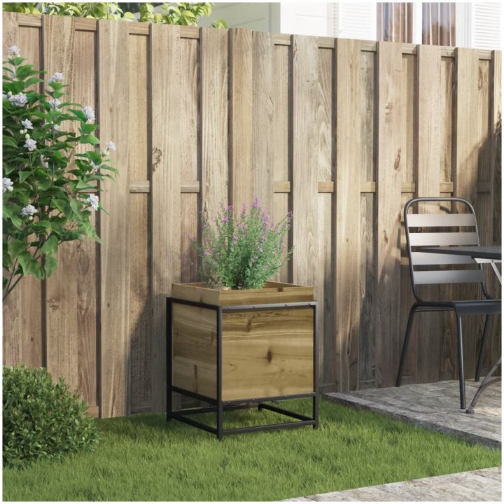 Odlingslåda impregnerat furu vidaXL 40 x 40 x 50 cm – bild 3