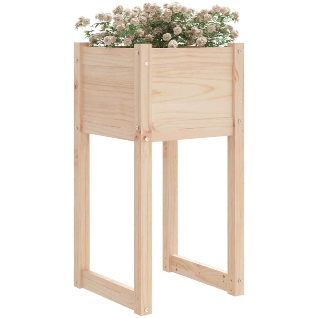 Odlingslåda massiv furu vidaXL 40 x 40 x 81 cm – bild 3