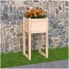 Odlingslåda massiv furu vidaXL 40 x 40 x 81 cm – miniatyr 1