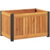 Odlingslåda massivt akaciaträ och stål vidaXL 45 x 30 x 27.5 cm – miniatyr 2