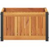 Odlingslåda massivt akaciaträ och stål vidaXL 45 x 30 x 27.5 cm – miniatyr 4