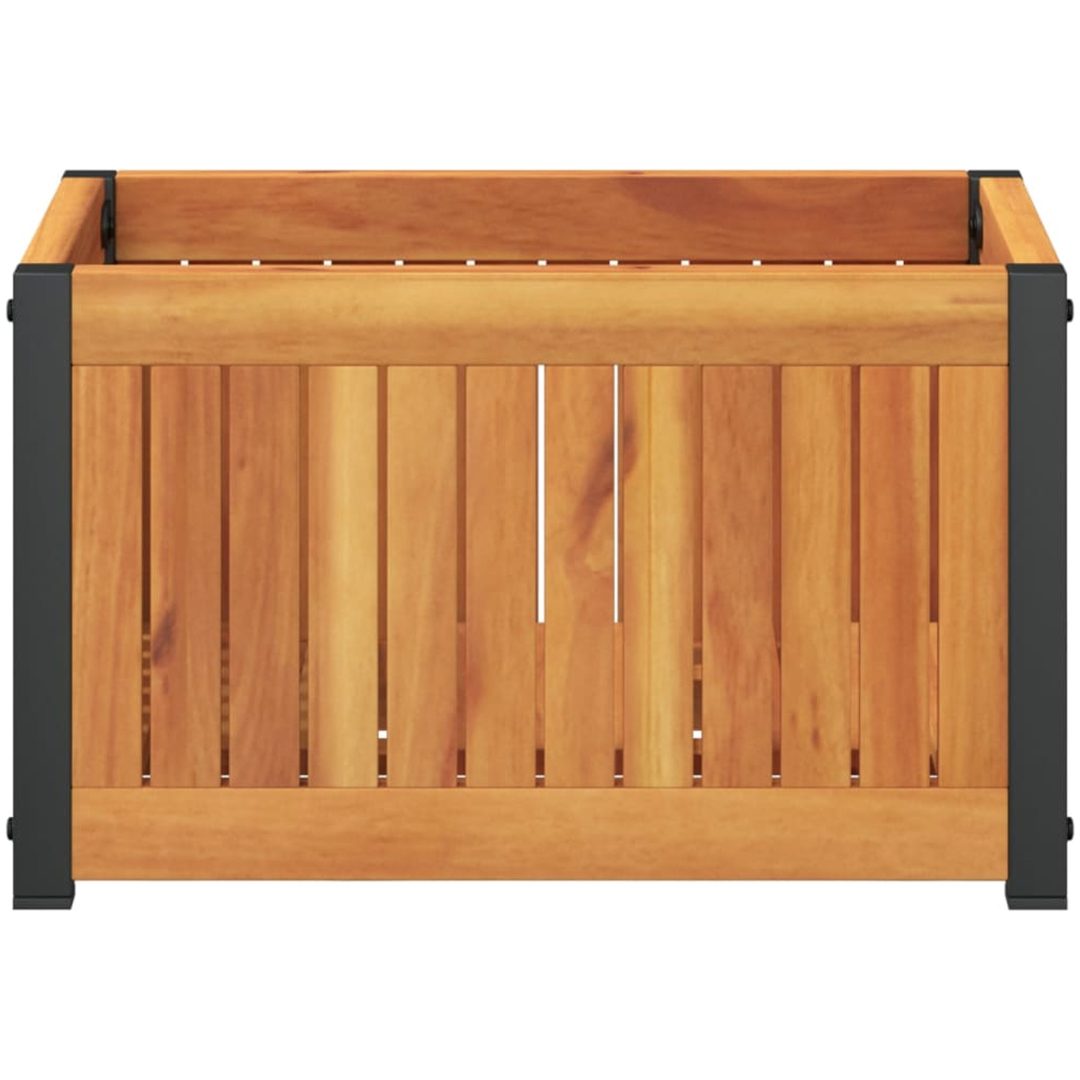 Odlingslåda massivt akaciaträ och stål vidaXL 45 x 30 x 27.5 cm – bild 4
