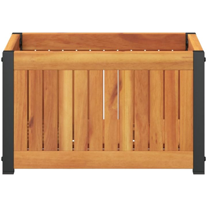 Odlingslåda massivt akaciaträ och stål vidaXL 45 x 30 x 27.5 cm – bild 4