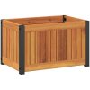 Odlingslåda massivt akaciaträ och stål vidaXL 45 x 30 x 27.5 cm – miniatyr 6