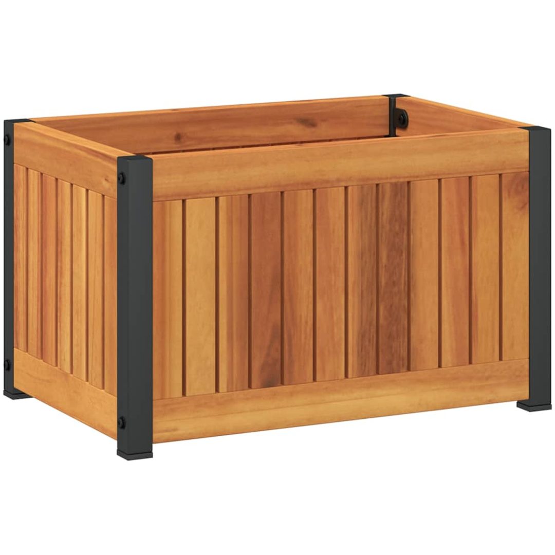Odlingslåda massivt akaciaträ och stål vidaXL 45 x 30 x 27.5 cm – bild 6