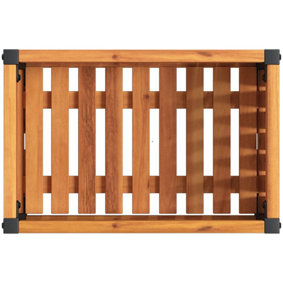 Odlingslåda massivt akaciaträ och stål vidaXL 45 x 30 x 27.5 cm – bild 7