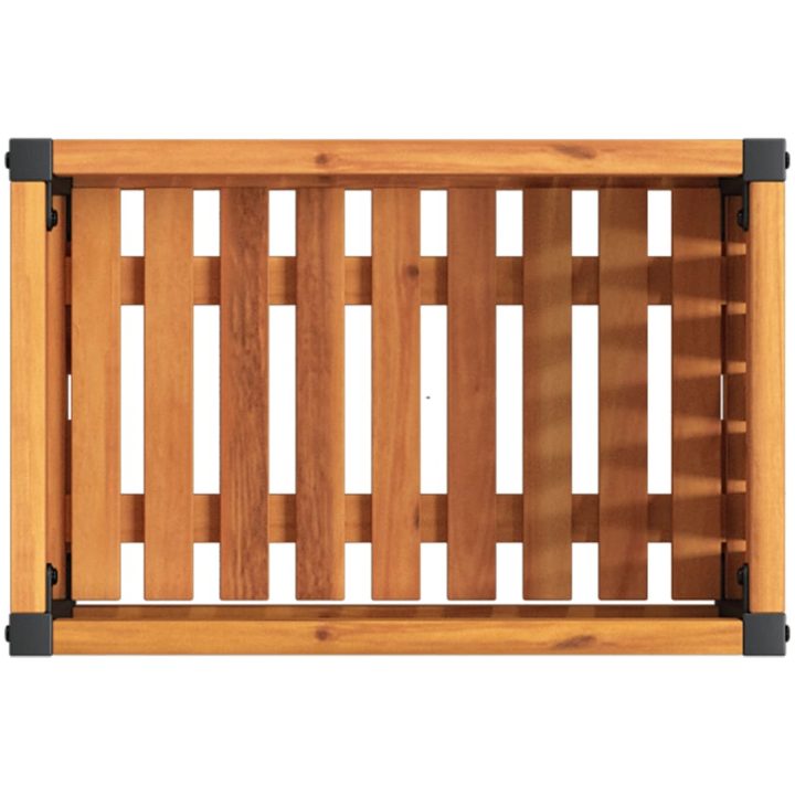 Odlingslåda massivt akaciaträ och stål vidaXL 45 x 30 x 27.5 cm – bild 7