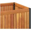 Odlingslåda massivt akaciaträ och stål vidaXL 45 x 30 x 27.5 cm – miniatyr 8