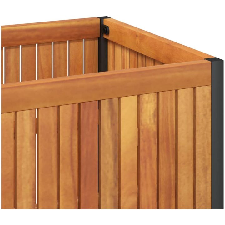 Odlingslåda massivt akaciaträ och stål vidaXL 45 x 30 x 27.5 cm – bild 8