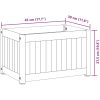 Odlingslåda massivt akaciaträ och stål vidaXL 45 x 30 x 27.5 cm – miniatyr 9