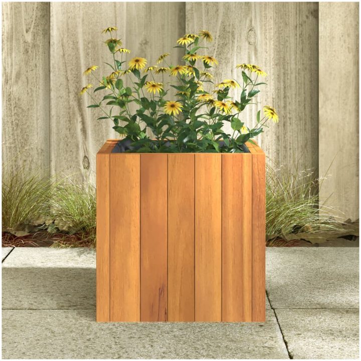 Odlingslåda massivt akaciaträ vidaXL 25 x 25 x 25 cm – bild 3