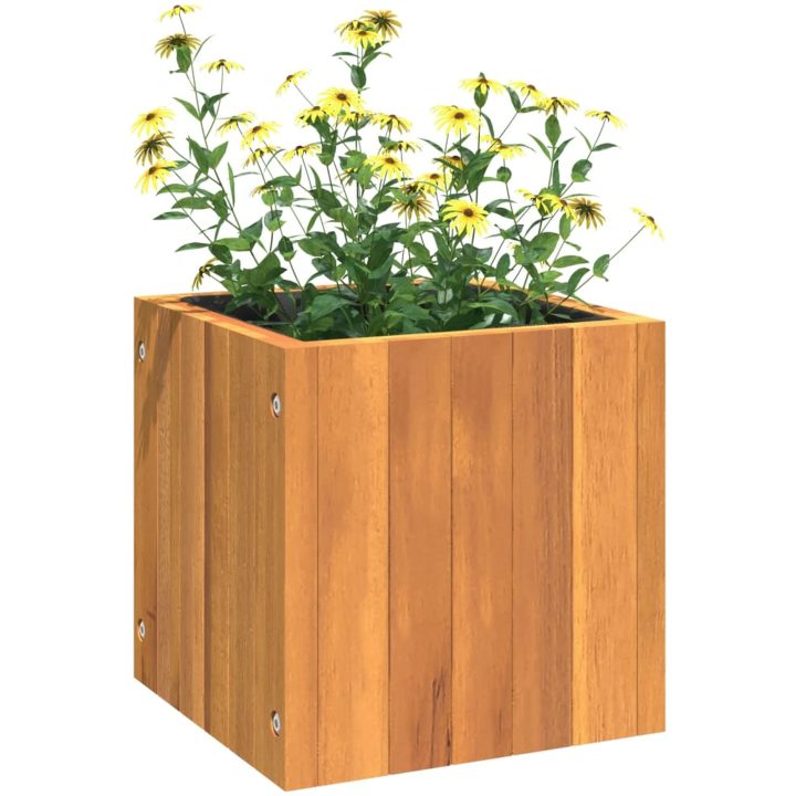 Odlingslåda massivt akaciaträ vidaXL 25 x 25 x 25 cm – bild 4