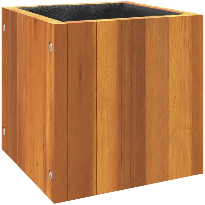 Odlingslåda massivt akaciaträ vidaXL 25 x 25 x 25 cm – bild 7