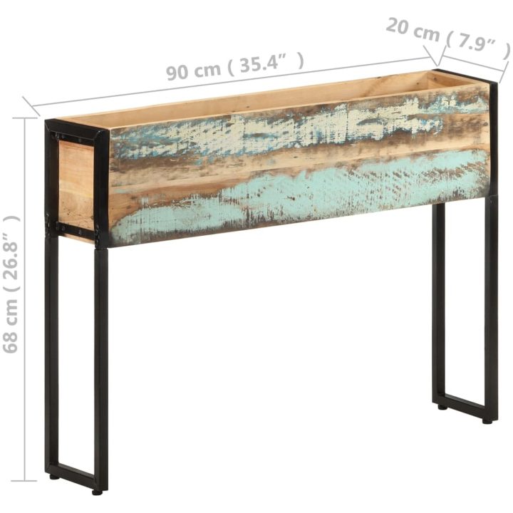 Odlingslåda massivt återvunnet trä vidaXL 90 x 20 x 68 cm – bild 5