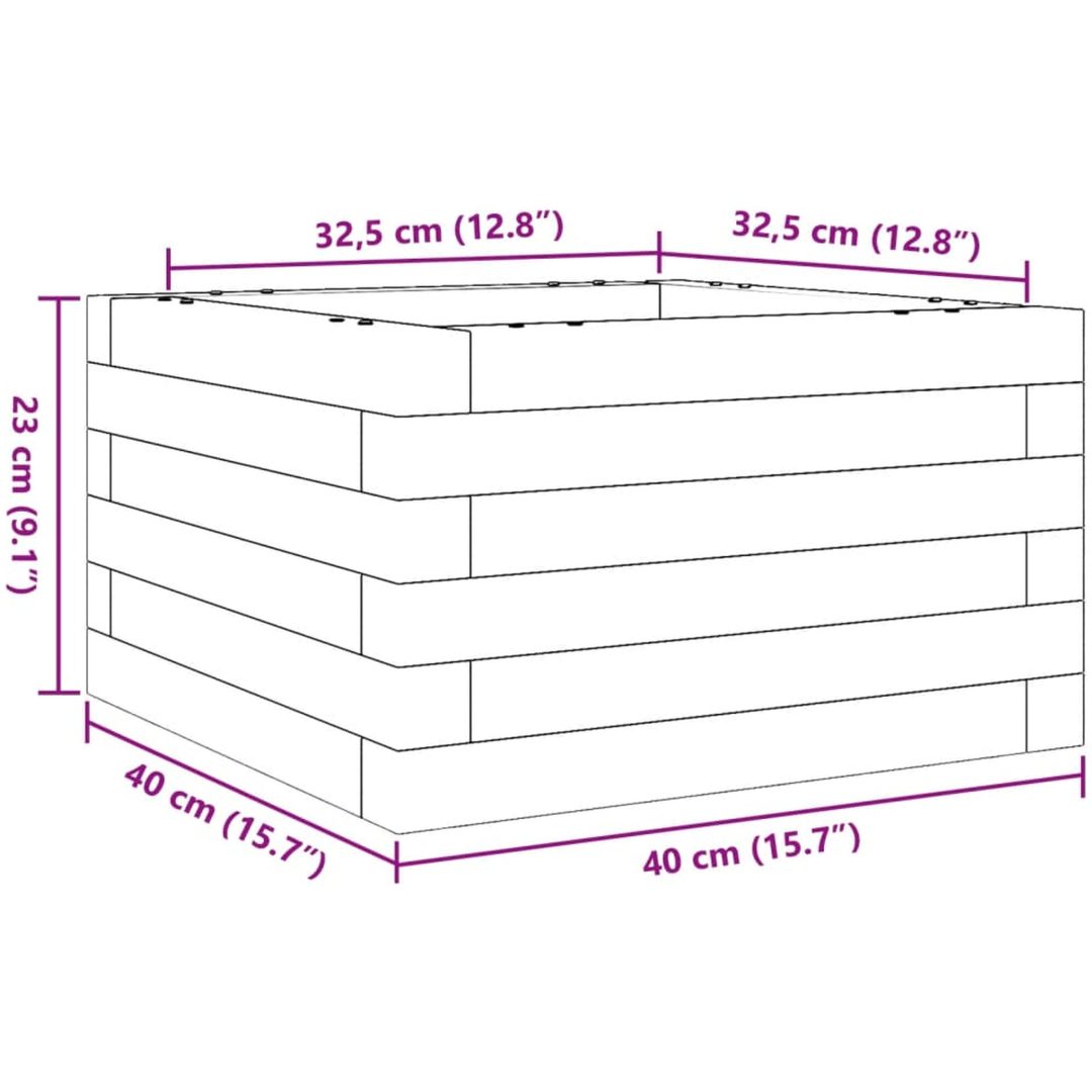 Odlingslåda massivt douglasträ vidaXL 40 x 40 x 23 cm – bild 10