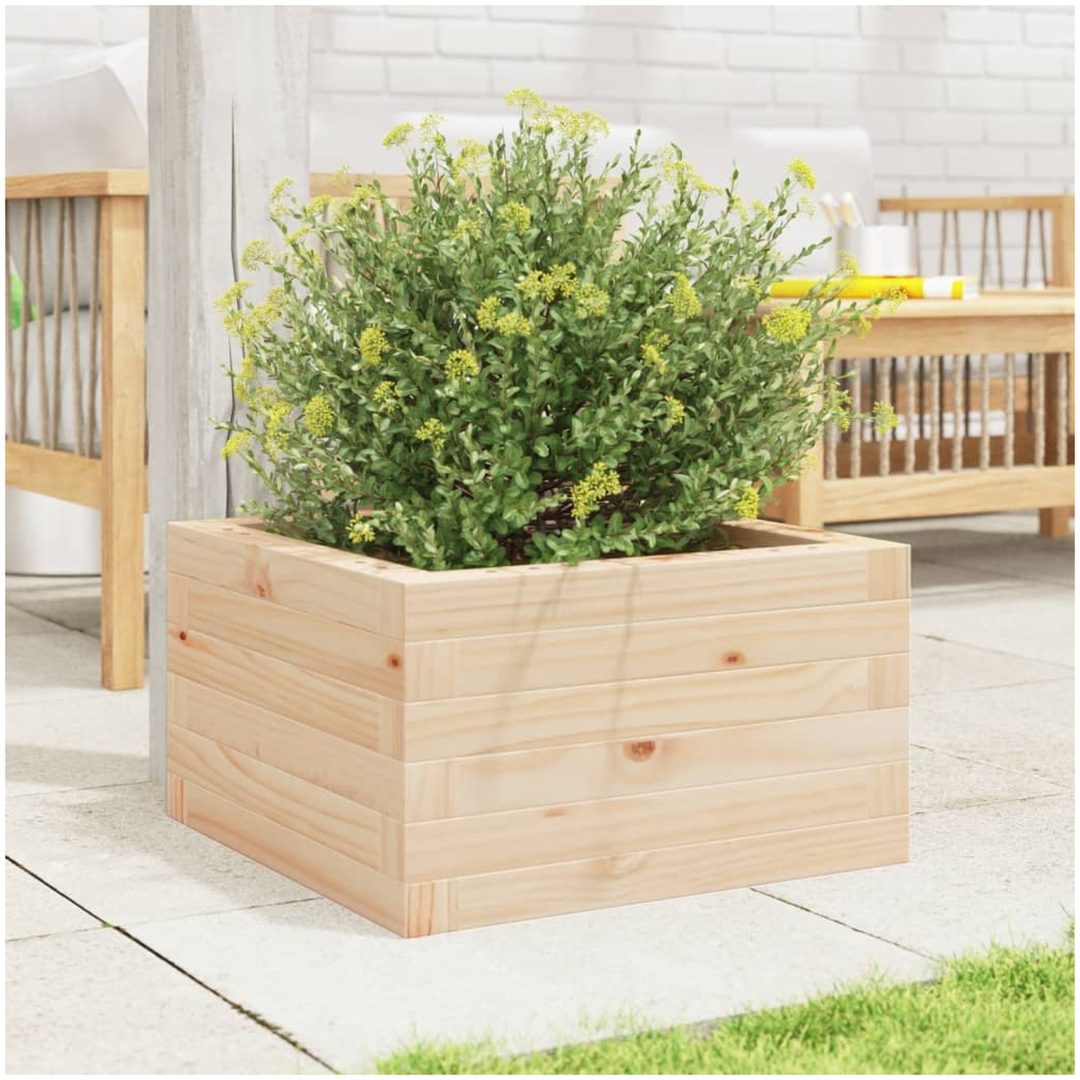Odlingslåda massivt furuträ vidaXL 40 x 40 x 23 cm – bild 3