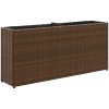 Odlingslåda med 2 krukor brun 90x20x40 cm konstrotting vidaXL – miniatyr 2