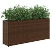 Odlingslåda med 2 krukor brun 90x20x40 cm konstrotting vidaXL – miniatyr 4