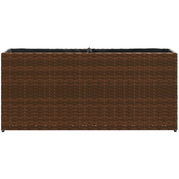 Odlingslåda med 2 krukor brun 90x20x40 cm konstrotting vidaXL – bild 5