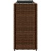 Odlingslåda med 2 krukor brun 90x20x40 cm konstrotting vidaXL – miniatyr 6