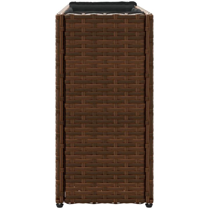 Odlingslåda med 2 krukor brun 90x20x40 cm konstrotting vidaXL – bild 6