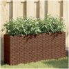 Odlingslåda med 2 krukor brun 90x20x40 cm konstrotting vidaXL – miniatyr 1