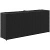 Odlingslåda med 2 krukor svart 90x20x40 cm konstrotting vidaXL – miniatyr 2