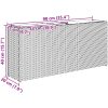 Odlingslåda med 2 krukor svart 90x20x40 cm konstrotting vidaXL – miniatyr 11