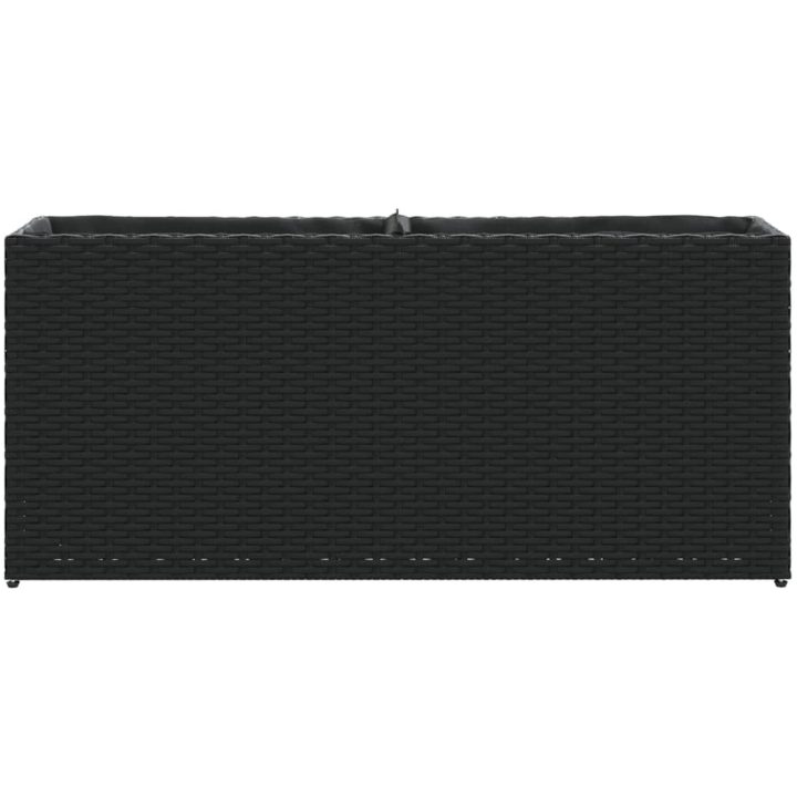 Odlingslåda med 2 krukor svart 90x20x40 cm konstrotting vidaXL – bild 5