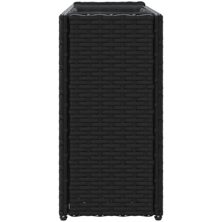 Odlingslåda med 2 krukor svart 90x20x40 cm konstrotting vidaXL – bild 6