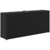 Odlingslåda med 2 krukor svart 90x20x40 cm konstrotting vidaXL – miniatyr 7