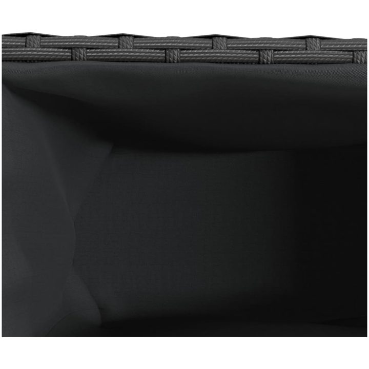Odlingslåda med 2 krukor svart 90x20x40 cm konstrotting vidaXL – bild 9