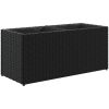 Odlingslåda med 2 krukor svart konstrotting vidaXL 72 x 30 x 32 cm – miniatyr 2