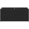 Odlingslåda med 2 krukor svart konstrotting vidaXL 72 x 30 x 32 cm – miniatyr 5