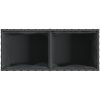 Odlingslåda med 2 krukor svart konstrotting vidaXL 72 x 30 x 32 cm – miniatyr 8