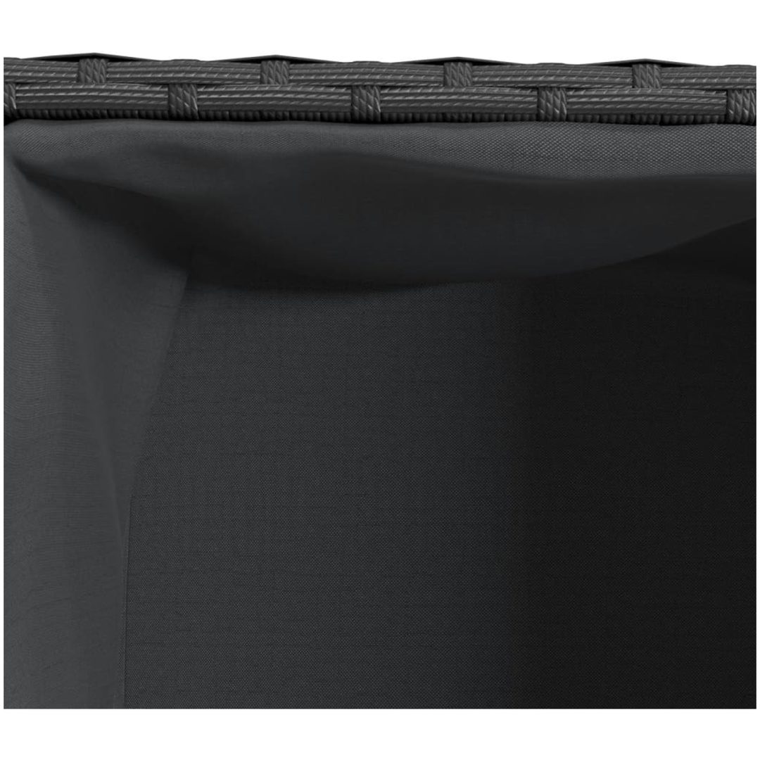 Odlingslåda med 2 krukor svart konstrotting vidaXL 72 x 30 x 32 cm – bild 9