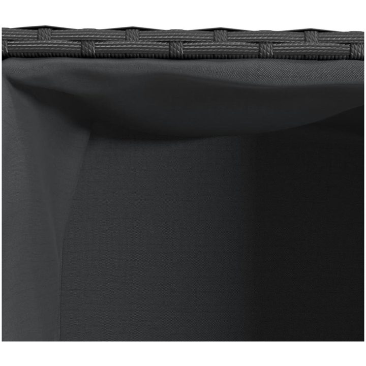 Odlingslåda med 2 krukor svart konstrotting vidaXL 72 x 30 x 32 cm – bild 9