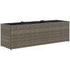 Odlingslåda med 3 krukor grå konstrotting vidaXL 105 x 30 x 32 cm – miniatyr 2