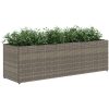 Odlingslåda med 3 krukor grå konstrotting vidaXL 105 x 30 x 32 cm – miniatyr 4
